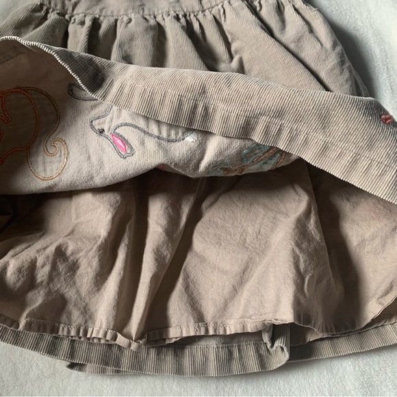 Mini Boden Corduroy Girls' Dress with Woodland Appliqués Size 2/3 - Picture 4 of 11